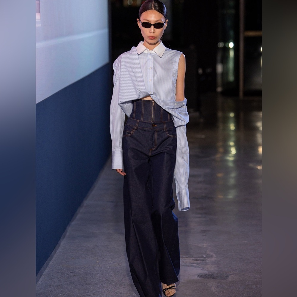 MONSE Double Layered Folded Cotton Poplin Shirt